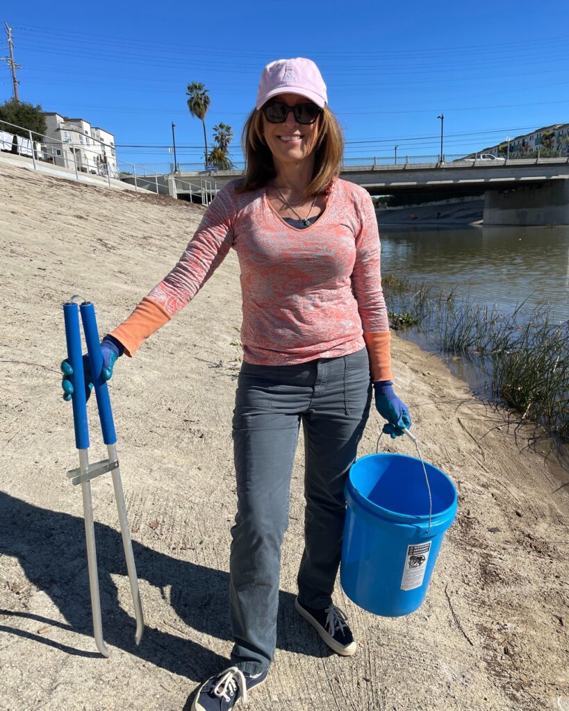 Jeannine at Ballona Creek cleanup