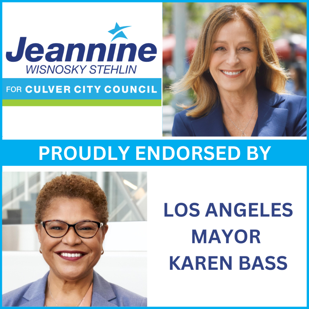 LA Mayor Karen Bass endorses Jeannine Wisnosky Stehlin for Culver City Council